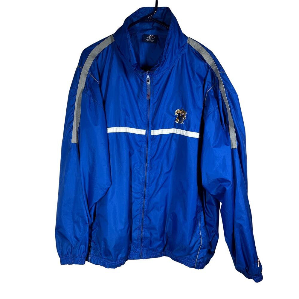 Vintage UK Kentucky Wildcats Jacket Men's 2XL Full Zip Windbreaker Big Blue Cats